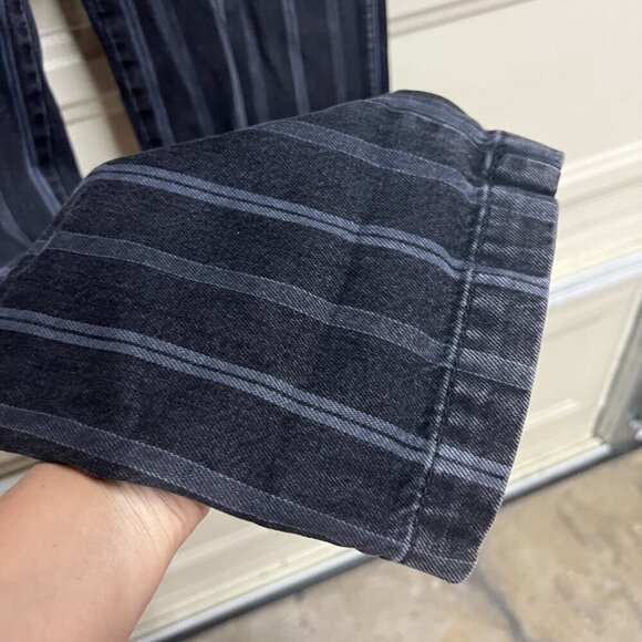 Boyish KIRBY Womens Stripe Straight Leg Jean Sz 26 in DELIVERANCE Black White - Picture 4 of 10